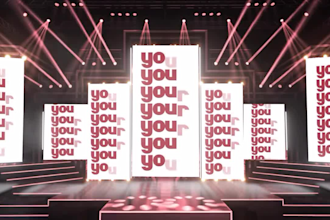 create concert show billboard animation for led wall, led screen and stage show
