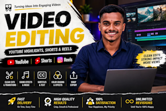 professional video edit and social media videos