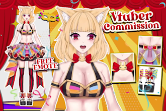 design and rig anime art live2d vtuber model for streaming