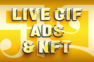make animated GIF and nft from still image for your own collection or online ads
