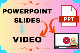 sync and convert powerpoint slides to video with music, voice