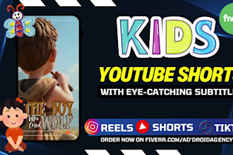 do 200 kids moral story videos for your channel