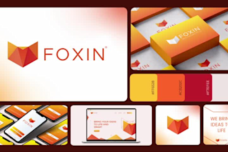 design a premium tech logo and branding kit