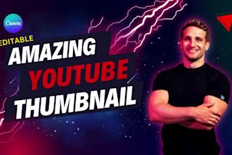 design amazing custom canva youtube thumbnail templates