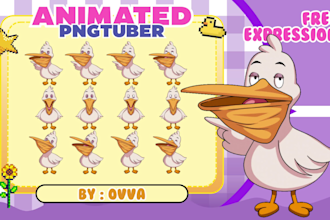 design pngtuber character model for streaming