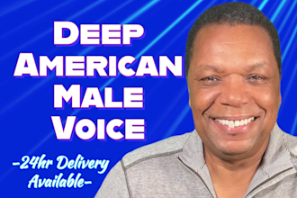 record an american male deep voice over