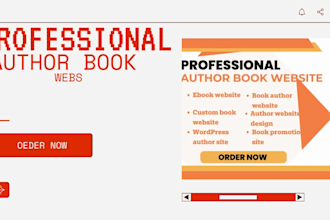 design professional book author website ebook landing page for writer or blogger