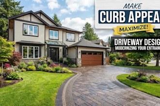 do 3d landscape design, driveway makeover, and curb appeal rendering