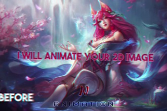 animate your 2d image, character, illustration and loop it