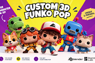 create custom 3d funko pop style figure