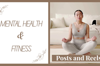 design mental health and fitness social media content