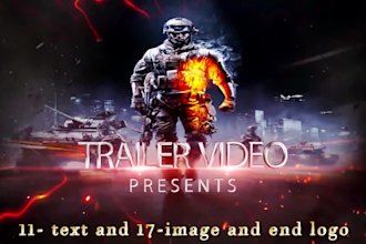 do cinematic trailer, epic trailer promo video