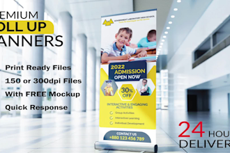 do creative roll up banner, pop up banner, retractable banner