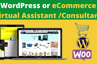 be your wordpress woocommerce ecommerce virtual assistant, consultant, helper