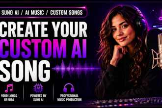 remake suno ai song, custom ai song your lyrics, ai music, ai song production
