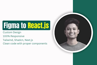 convert figma to high quality, react nextjs website