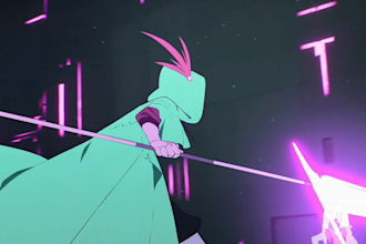 do 2d anime fight animation short film music video cartoon scenes, game trailer