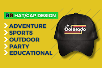 do perfect badge, patches, logo for dad hat, cap, beanie in 24 hours