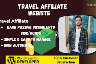 create automated travel affiliate website for passive income