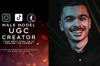 be your male actor for video commercial advertisement ugc tiktok and instagram