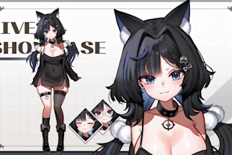 draw and rig anime 2d vtuber model, 2d vtuber rigging, vtuber rigging, anime art