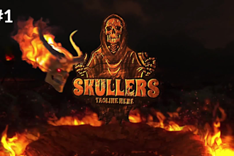 do 3d fire epic glitch youtube gaming animated logo intro outro