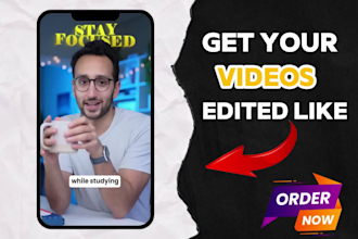 edit youtube shorts, instagram reels and tiktok videos