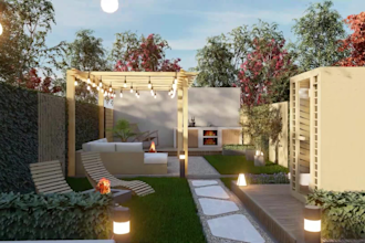 do 3d backyard landscape design and pool rendering