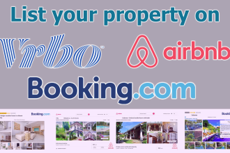 create your property listing on booking com airbnb vrbo