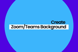 create zoom and teams virtual background with custom logo