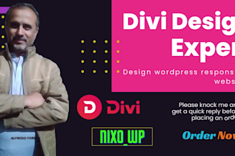 design wordpress responsive website with divi builder
