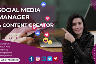 be your social media marketing manager and content creator