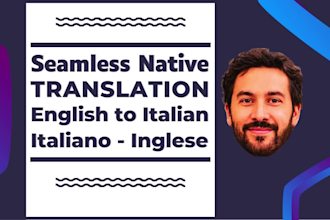 seamlessly translate english to italian and italian to english