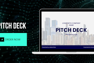 design investor pitch deck and sales deck presentation