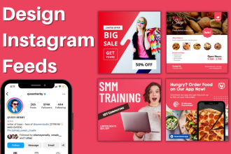 design canva instagram template or puzzle feed for branding kit