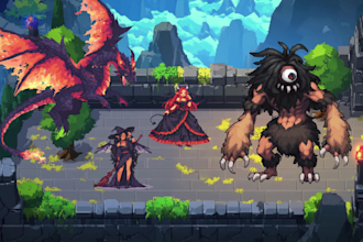 draw pixel art character, background, pixel art scene, any pixel, animated pixel