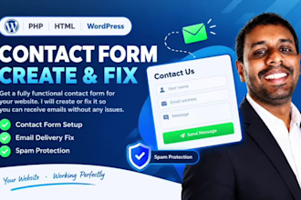 create or fix your PHP contact form with email and recaptcha