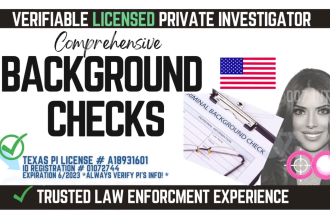 conduct background checks for the USA, expert verified pi