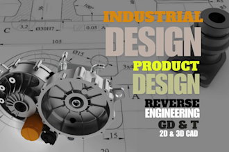 do 3d mechanical design, technical 2d drawing,stl to cad