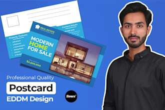 create marketing postcard, flyer design or direct mail eddm design
