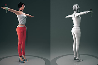 do 3d character model for your film, game