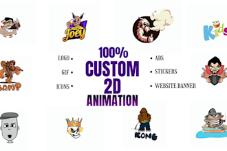 create a custom animated logo, gifs, icons and stickers