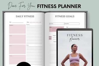 design fitness journal, positive affirmation, awakening, daily mindset shift