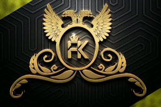 create 3d metallic business logo in 24 hours