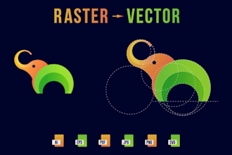 redraw, vectorize, redesign, revamp, improve logo or image as vector