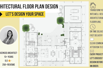 draw detailed autocad 2d floor plan for your home or renovation