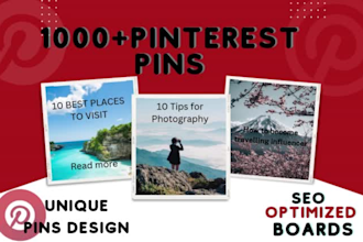 create pinterest pins with SEO optimized boards
