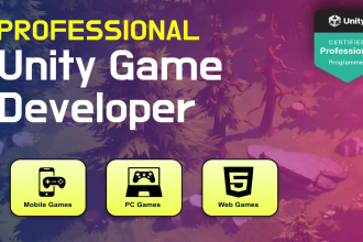 do professional unity game development  and develop any game