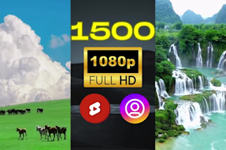 give 1500 stunning nature shorts for your engaging content