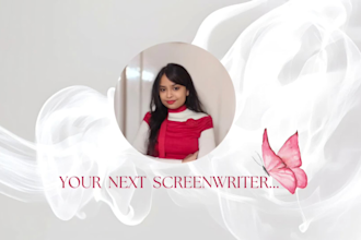 write high quality scripts for films,ads,TV and  youtube